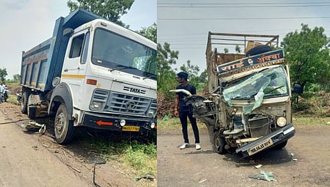 बीड: हायवा- छोटा हत्ती गाडीची धडक; ३ जण जखमी