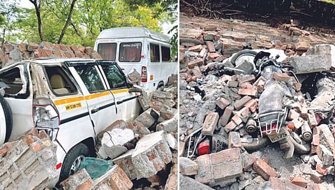 पुण्यात भिंत कोसळून 5 कामगार दबले; 2 ठार