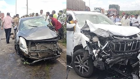 Accident at Mohol on Solapur-Pune highway