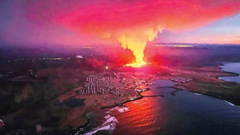Volcano eruption in Iceland