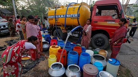 Water Supply by tankers in satara