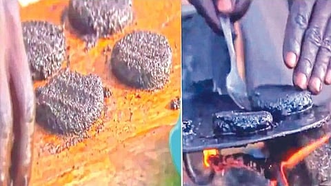 African people eat mosquito burger