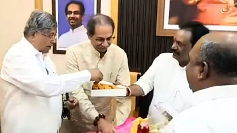 Udhhav Thackeray Chandrakant Patil Meet