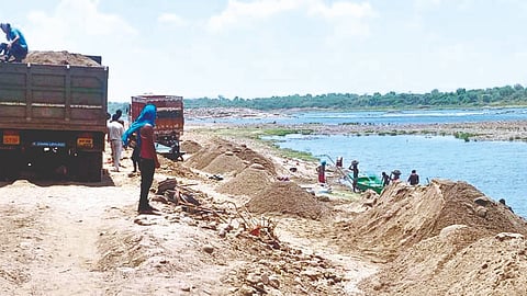 Illegal sand transportation