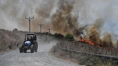 Smoke billows from Hizbollah attack