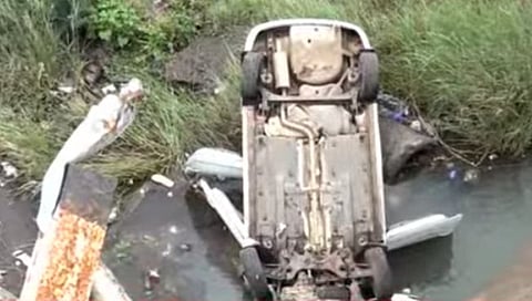 गंगापूर धरण परिसरात पर्यटकांच्या कारचा अपघात, एकाचा मृत्यू