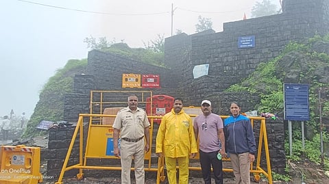 The step route at Fort Raigad will remain closed till 31st July