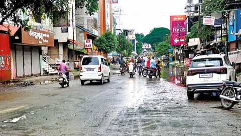 intensity of rain is less in the district including the city of Kolhapur