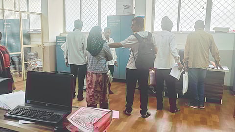 Citizens who came to the ration office at Nigdi
