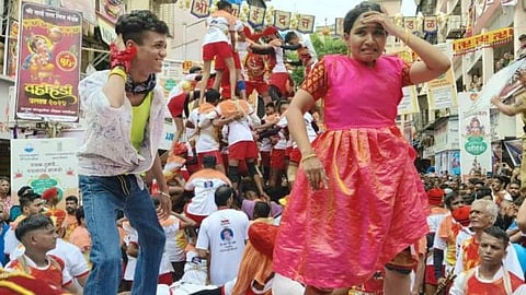 Lively scene during Dahihandi