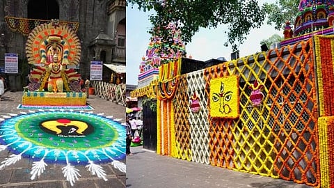 Tuljabhavani temple flower decoration