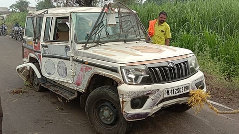 Police van overturned in an accident near Kurunda, two officers and one employee injured