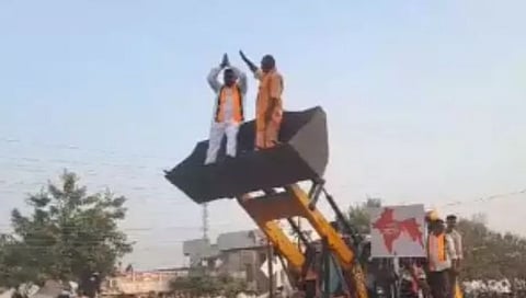 BJP Harish Pimple rally Akola bulldozer