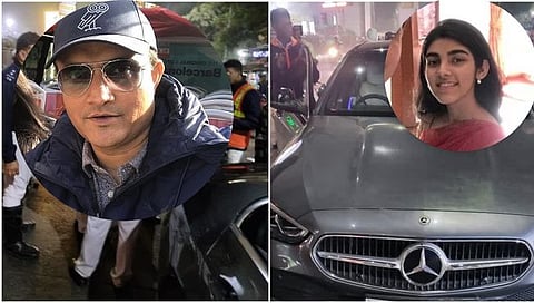 bus hits car Sana Ganguly