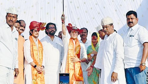 Union Minister Jyotiraditya Scindia pays a goodwill visit to his native village