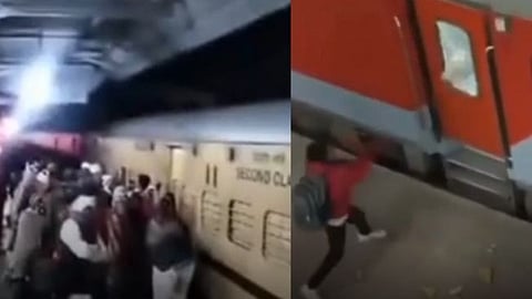 attack on the train going from jhansi to prayagraj amid mahakumbh