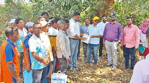 Watad MIDC land survey protest