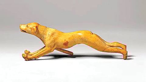 ancient dog sculpture