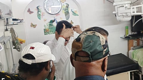 Girish Mahajan injured