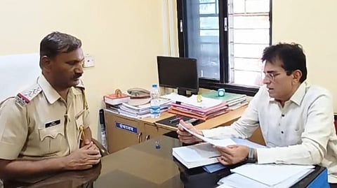 Kirit Somaiya visit Parli Police thane