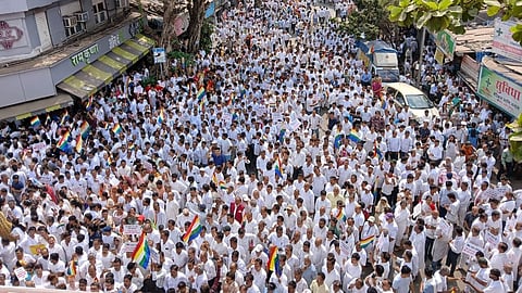 Jain community march Vile Parle to Andheri
