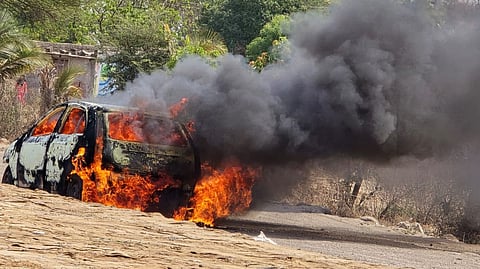 Deola Burning Car |