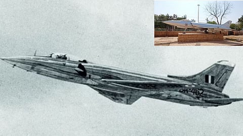 hunter marut fighter plane placed on the india pakistan border in jaisalmer