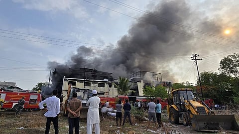 Massive fire breaks out at factory in MIDC area of Solapur