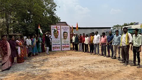 Chandrapur Ghuggus Congress Agitation