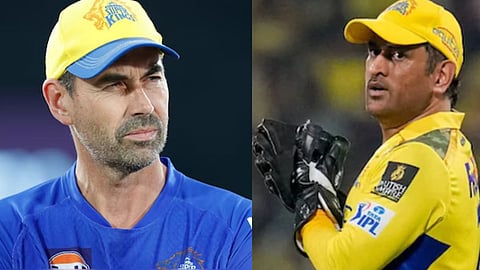 head coach stephen fleming ms dhoni