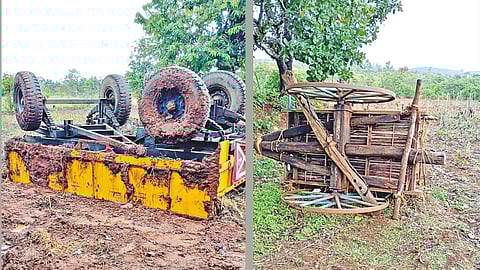 Trolley overturn accident