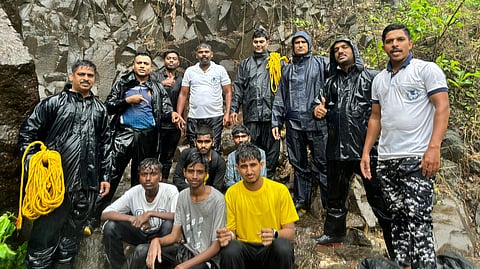 Pandavkada waterfall rescue