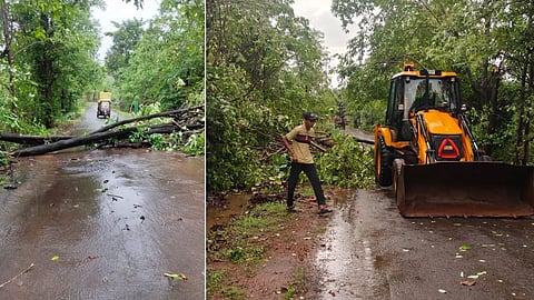 Poladpur Kapade Kamathe Road Blocked