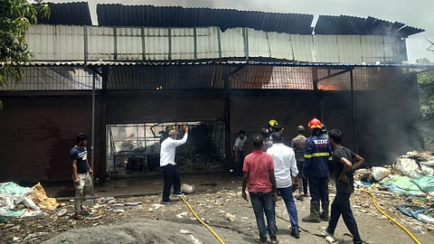 Gundale Plastic Godown Fire