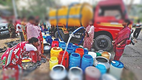 Water supply through tankers