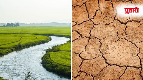 Representative Image of River Water In Drought Area