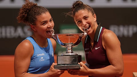 French Open 2025 women's doubles winners Sara Errani Jasmine Paolini