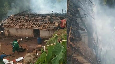 kolhapur News : अंबाईवाडा येथे घरास आग, प्रांपचिक साहित्यासह राहत्या घराचे नुकसान, कुटुंब उघड्यावर