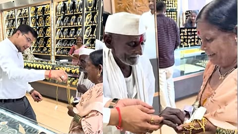 the love of an elderly couple was light up by a jeweler heartwarming video goes viral from chhatrapati sambhajinagar