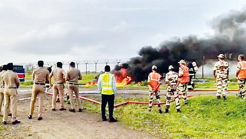 mock-drill-conducted-at-kolhapur-airport