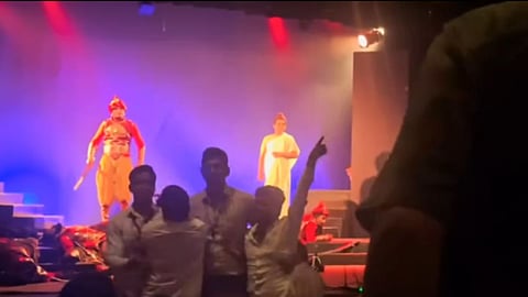 Vanchit Protest Against Sanyasta Khadga play