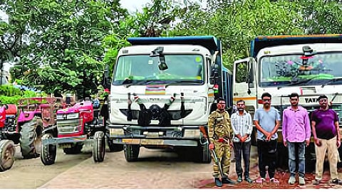 Illegal sand transport