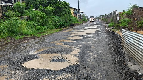 Mumbai Goa highway rain damage