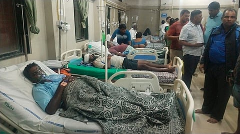 Boat sinks near Khanderi Fort