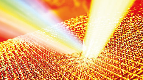 Gold superheated far beyond its melting point can stay solid