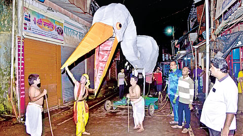 Bakasura Themed Crane Display