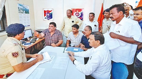 Railway Police Office Protest