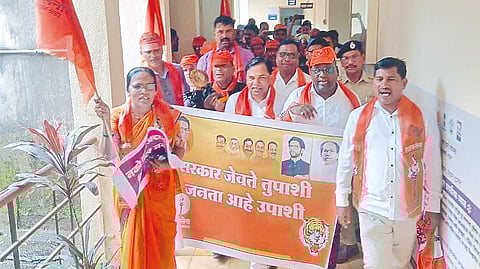 Thackeray Shiv Sena Protest