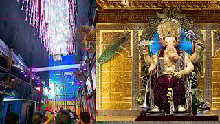 image of Lalbaugcha Raja decoration and lightning