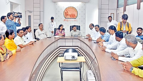 bjp conspiracy to defame satej patil by shutting pipeline